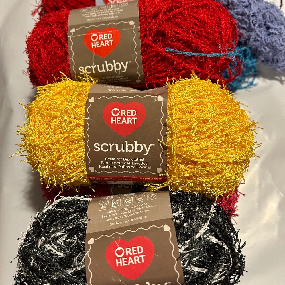 Red Heart Scrubby Yarn